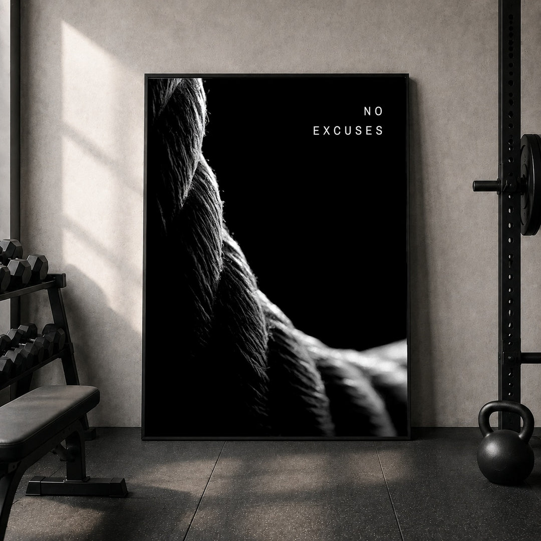 Seil ohne Ausreden Poster – Schwarzer Rahmen – Produktfoto