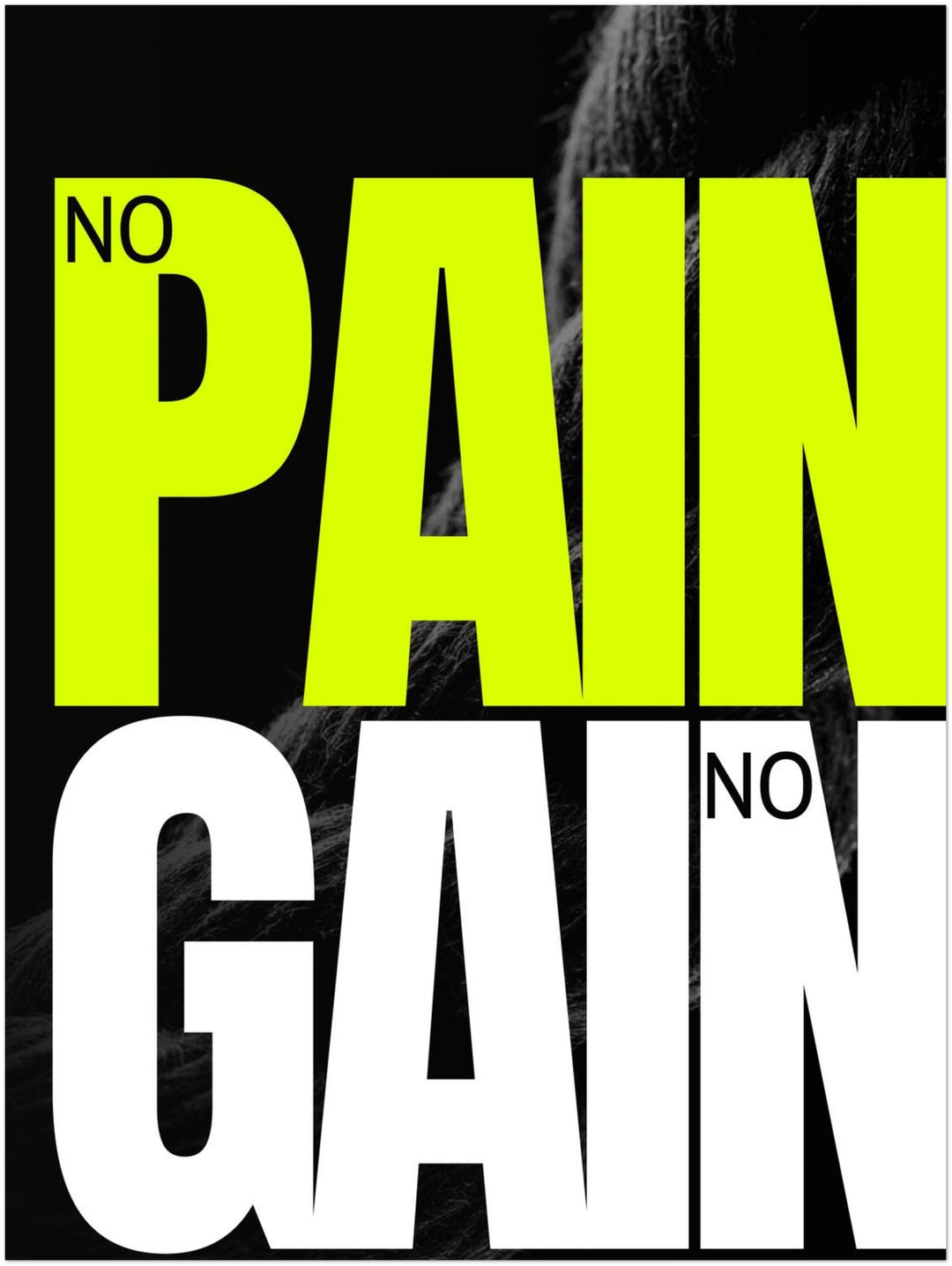 No Pain No Gain Vol. II Poster – Ohne Rahmen – Produktfoto
