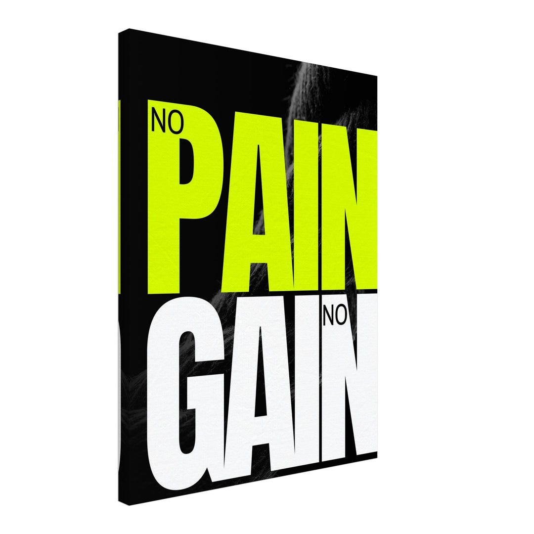 No Pain No Gain Vol. II Leinwandbild – Schräge Ansicht – Produktfoto