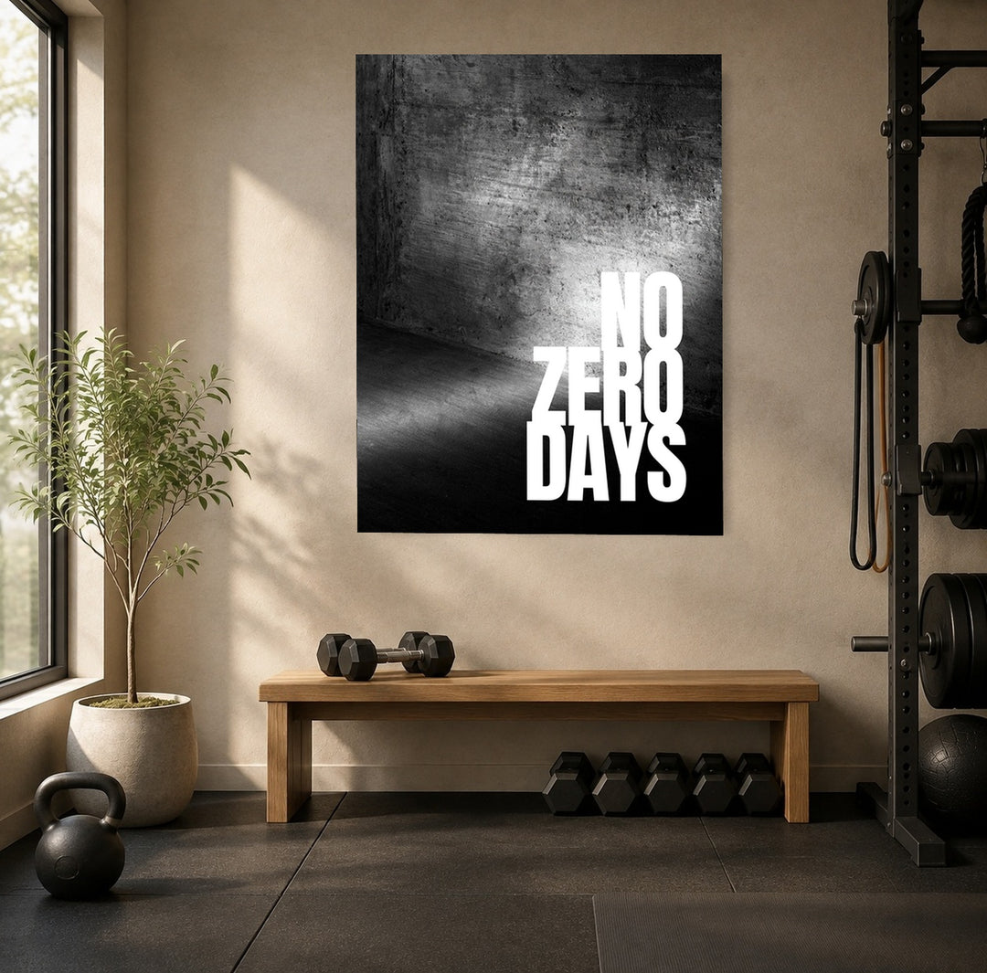No Zero Days Beton Poster – Ohne Rahmen – Produktfoto