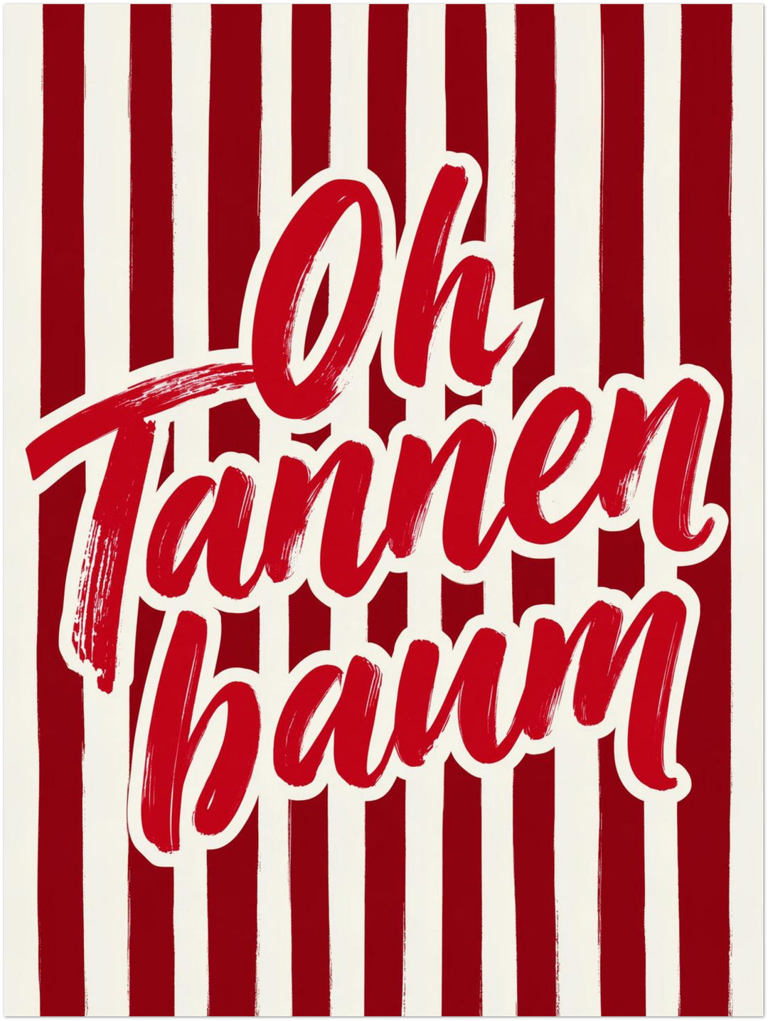 Oh Tannenbaum Weihnachtsschrift Leinwandbild – Ohne Rahmen – Produktfoto