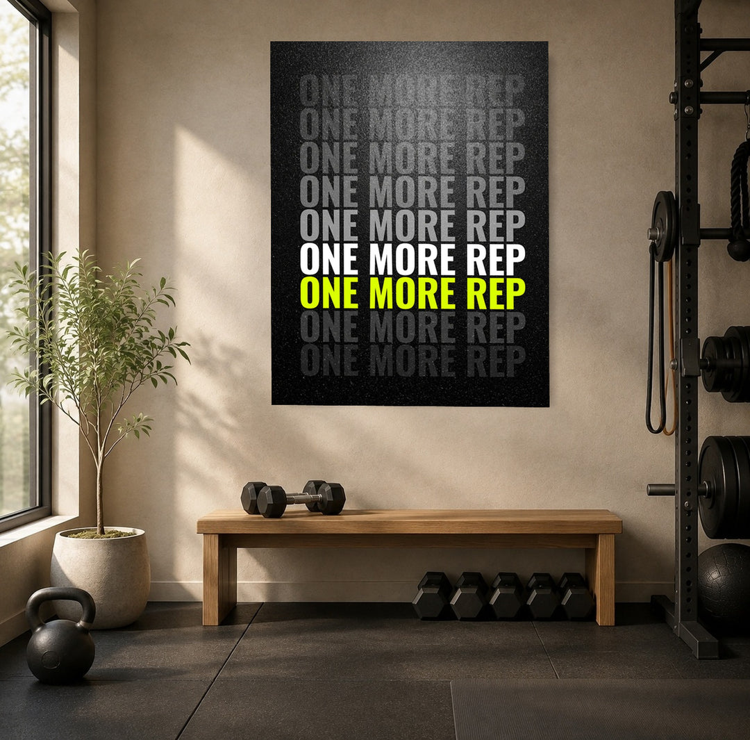 One More Rep Motivation Leinwandbild – Ohne Rahmen – Produktfoto