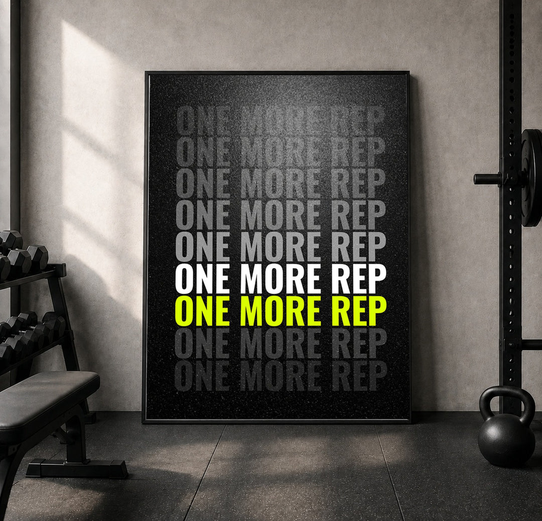 One More Rep Motivation Leinwandbild – Leinwandbild