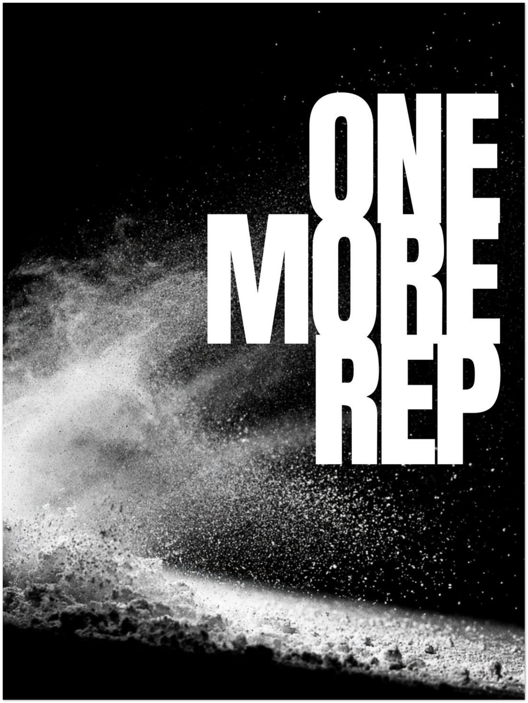 One More Rep Chalk Poster – Ohne Rahmen – Produktfoto