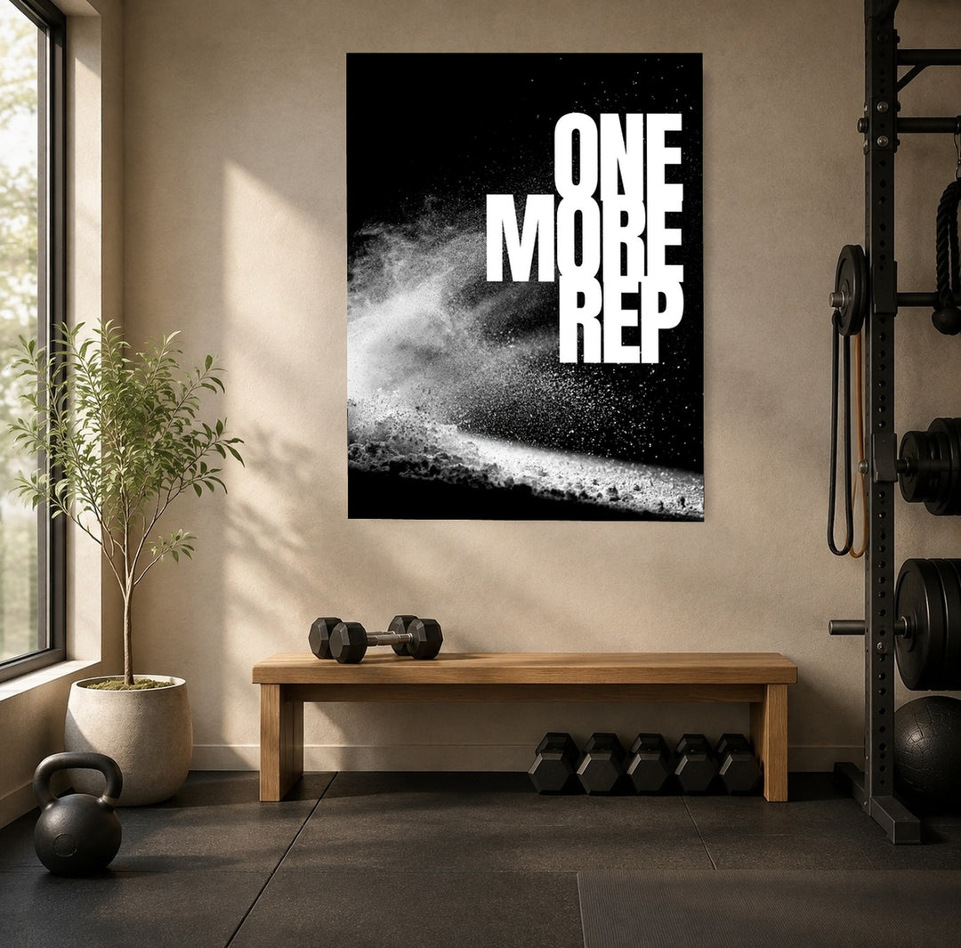 One More Rep Chalk Poster – Ohne Rahmen – Produktfoto