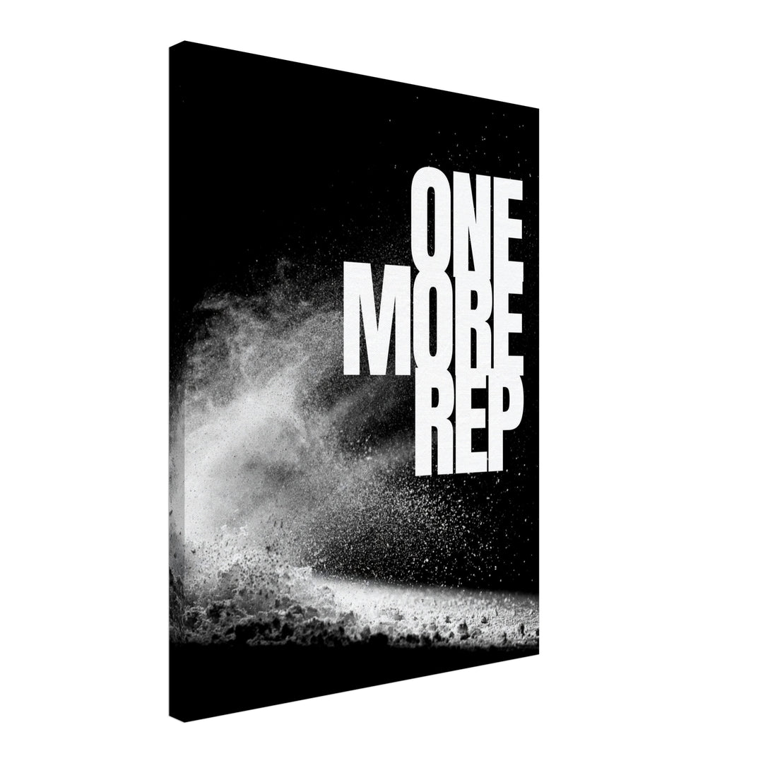 One More Rep Chalk Leinwandbild – Schräge Ansicht – Produktfoto