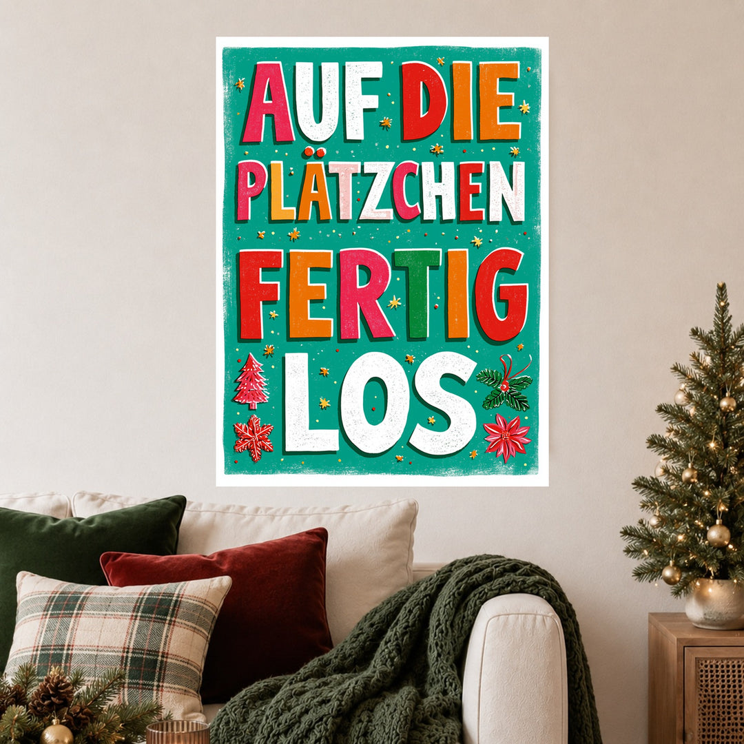 Auf die Plätzchen los Poster – Ohne Rahmen – Produktfoto