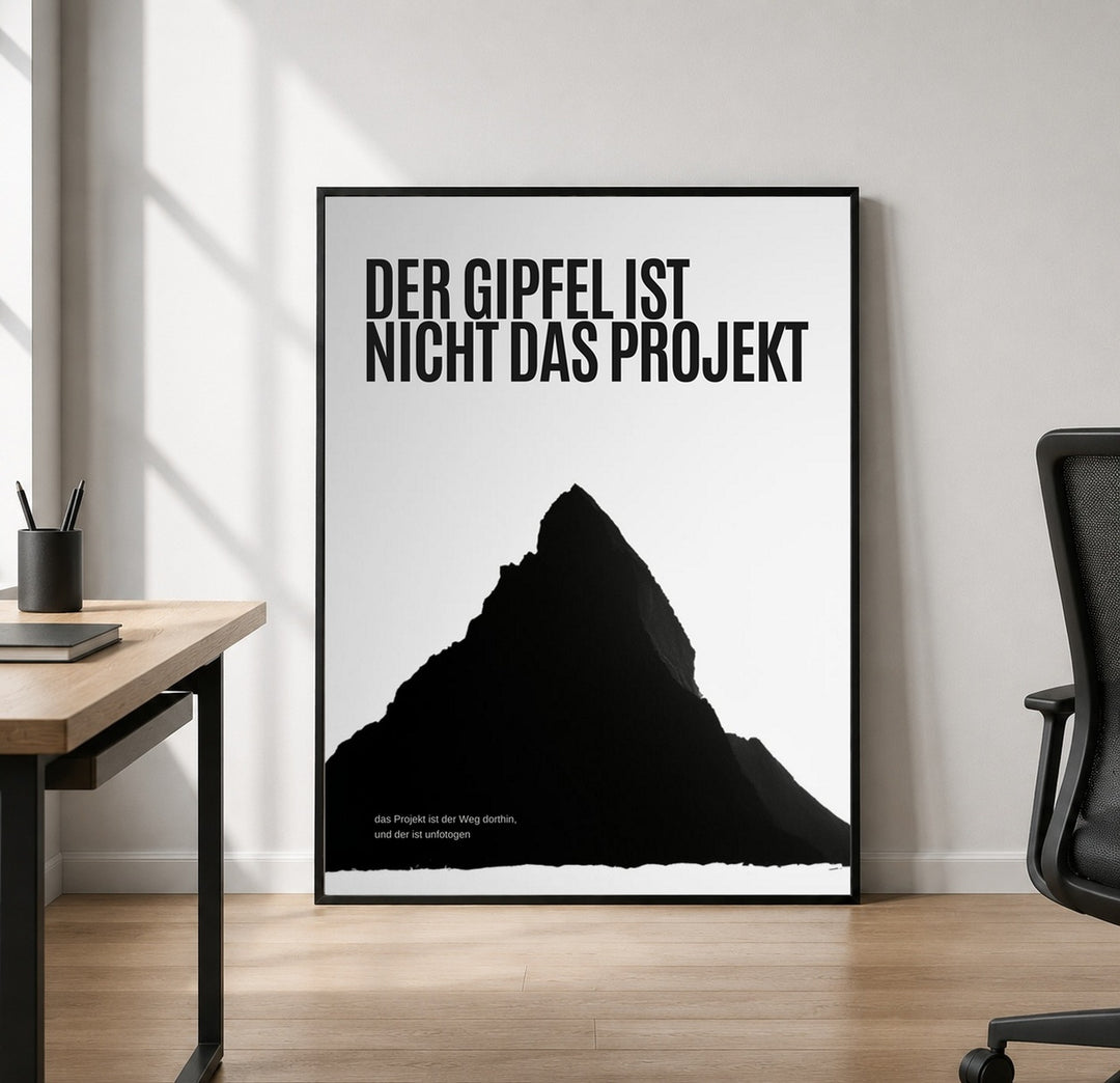 Gipfel ist nicht das Ziel Leinwand – Leinwandbild