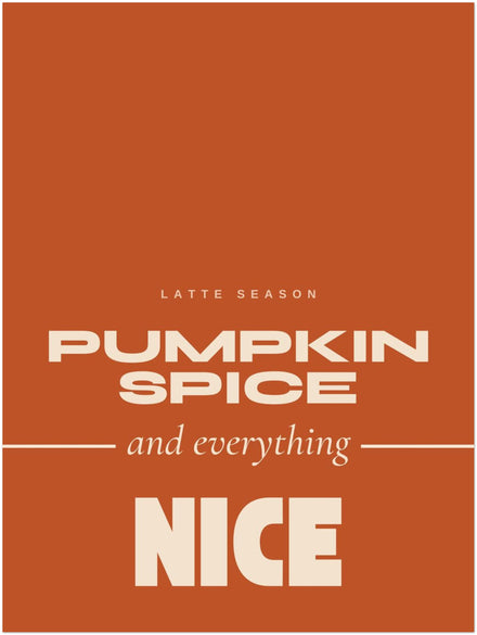 Pumpkin Spice Season — Herbst-Poster