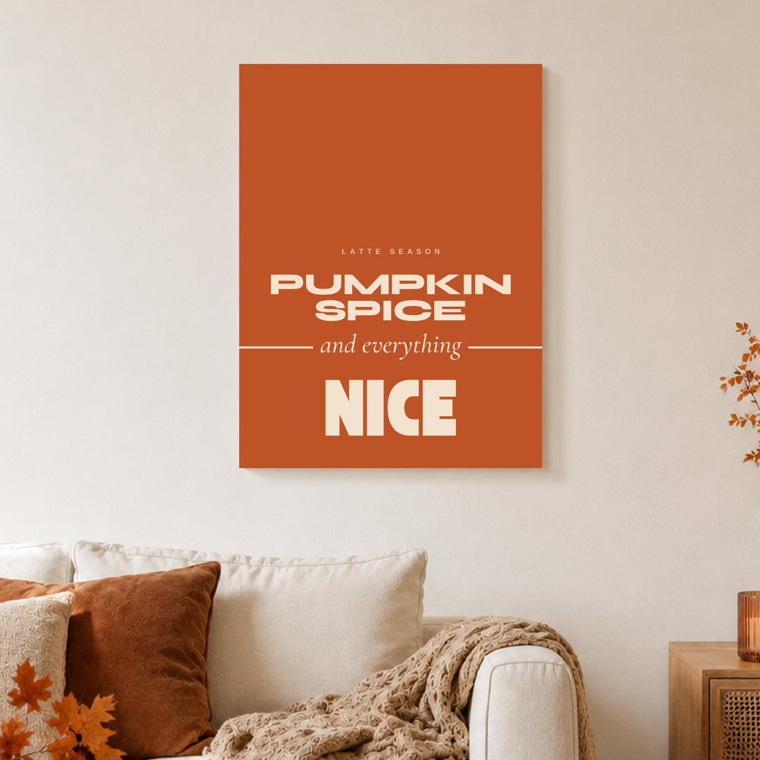 Pumpkin Spice Latte Season Poster – Ohne Rahmen – Produktfoto