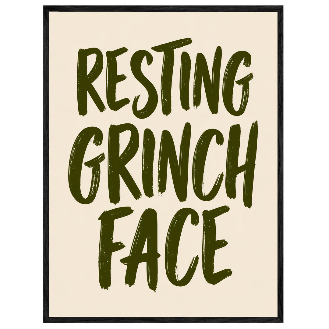 Resting Grinch Face Spruch Leinwandbild – Leinwandbild