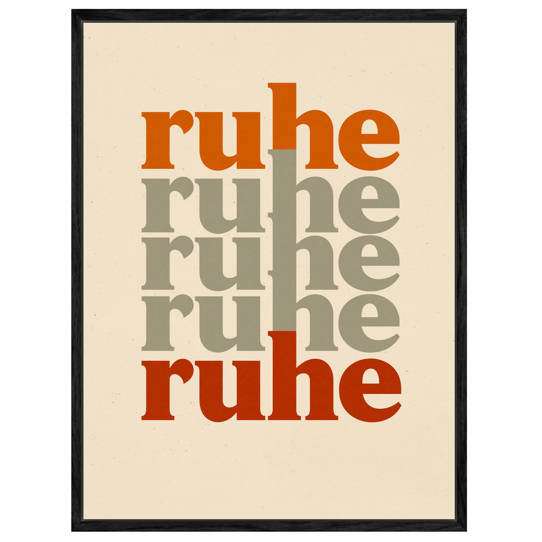 Ruhe Typografie Retro Leinwandbild – Leinwandbild
