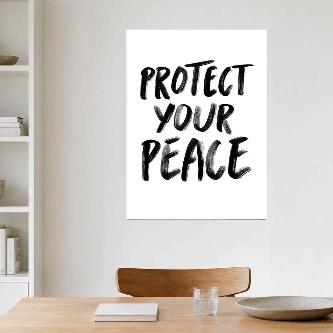 Protect Your Peace Poster Leinwandbild – Ohne Rahmen – Produktfoto