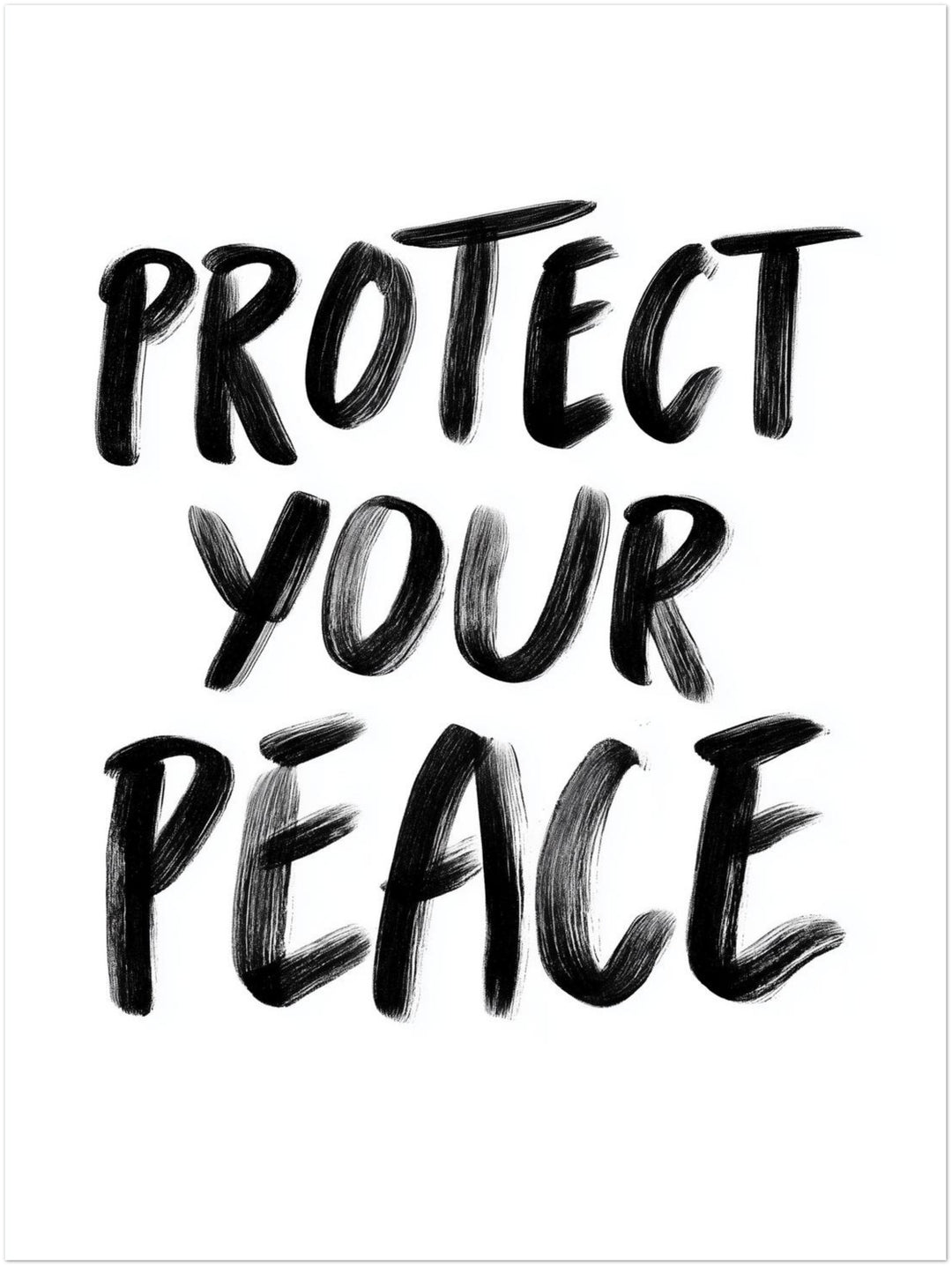 Protect Your Peace Poster Leinwandbild – Ohne Rahmen – Produktfoto