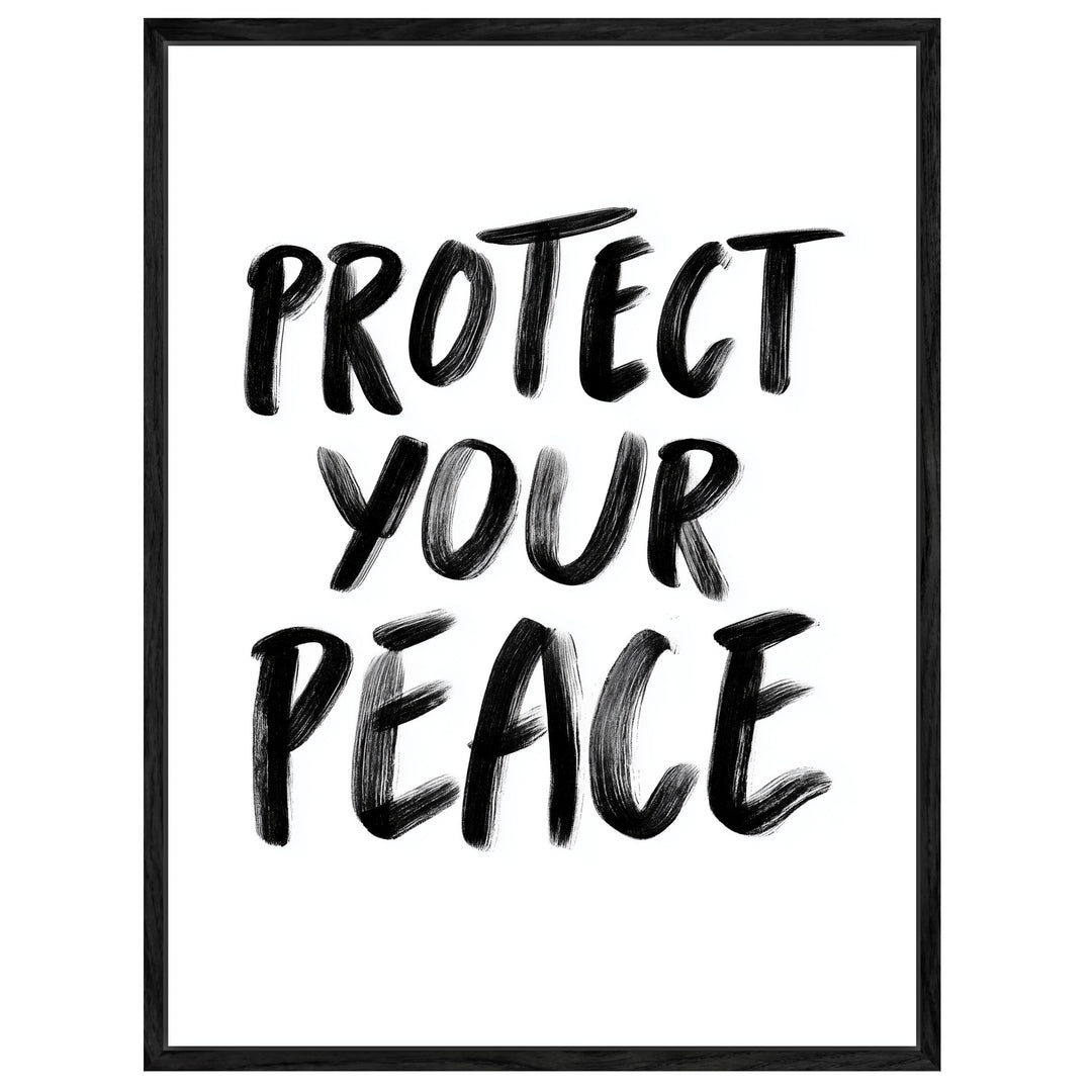Protect Your Peace Poster Leinwandbild – Leinwandbild