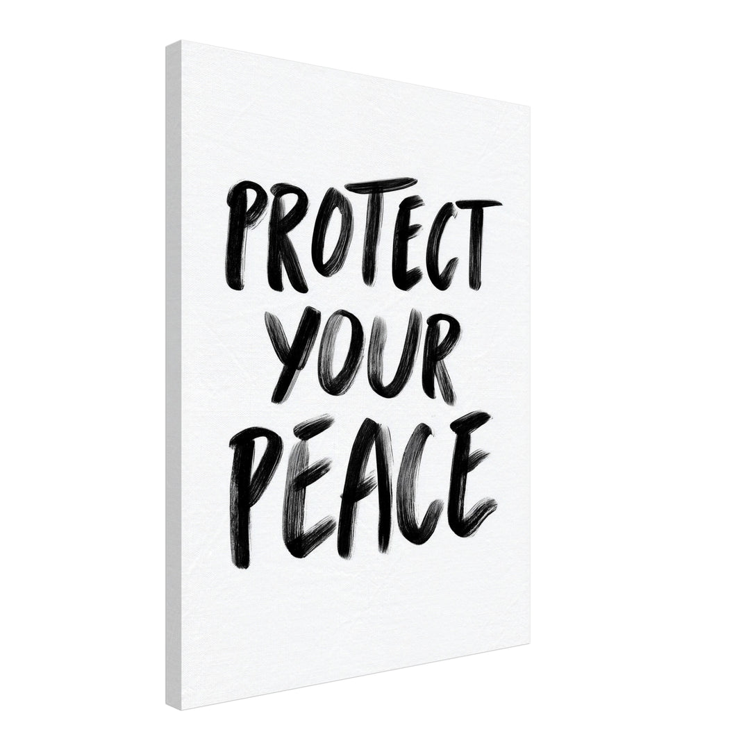 Protect Your Peace Poster Leinwandbild – Schräge Ansicht – Produktfoto