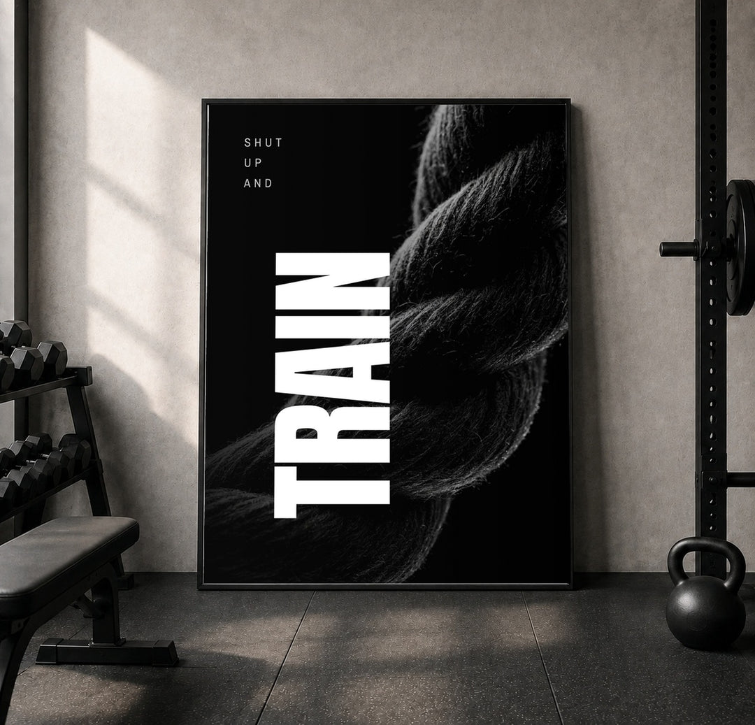 Shut Up and Train Leinwandbild – Leinwandbild