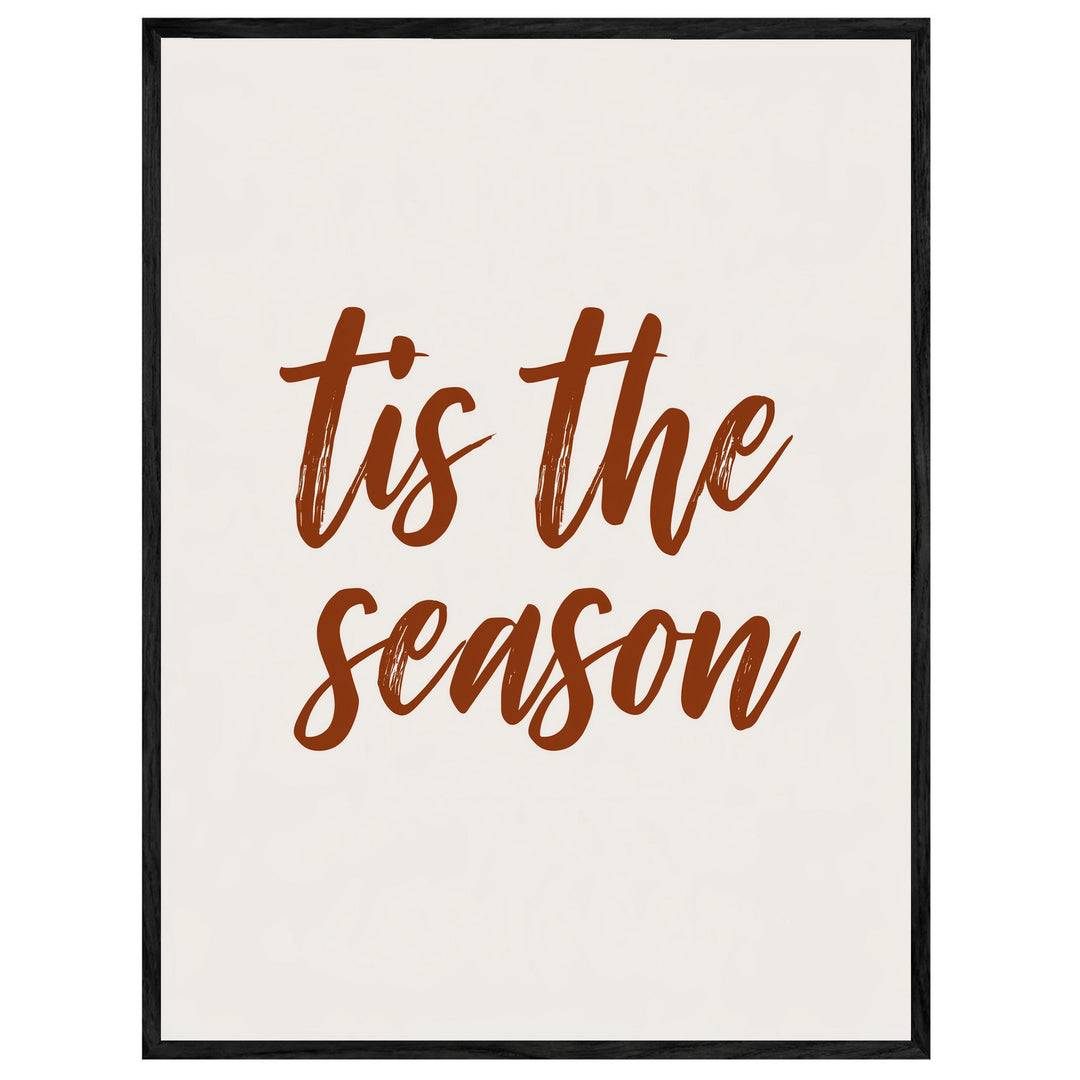 Tis the Season Schriftzug Leinwandbild – Leinwandbild