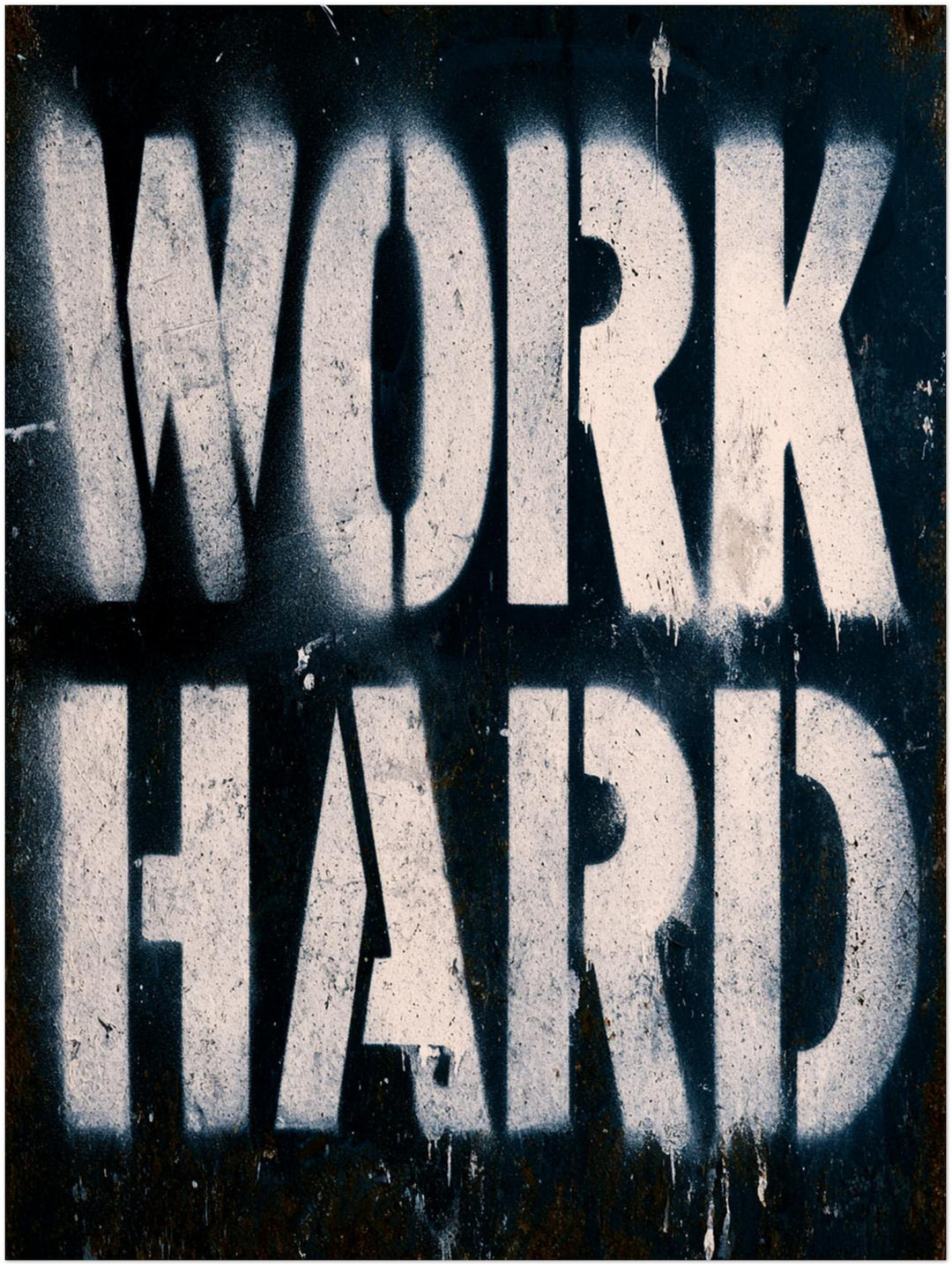 Work Hard Stencil Poster – Ohne Rahmen – Produktfoto