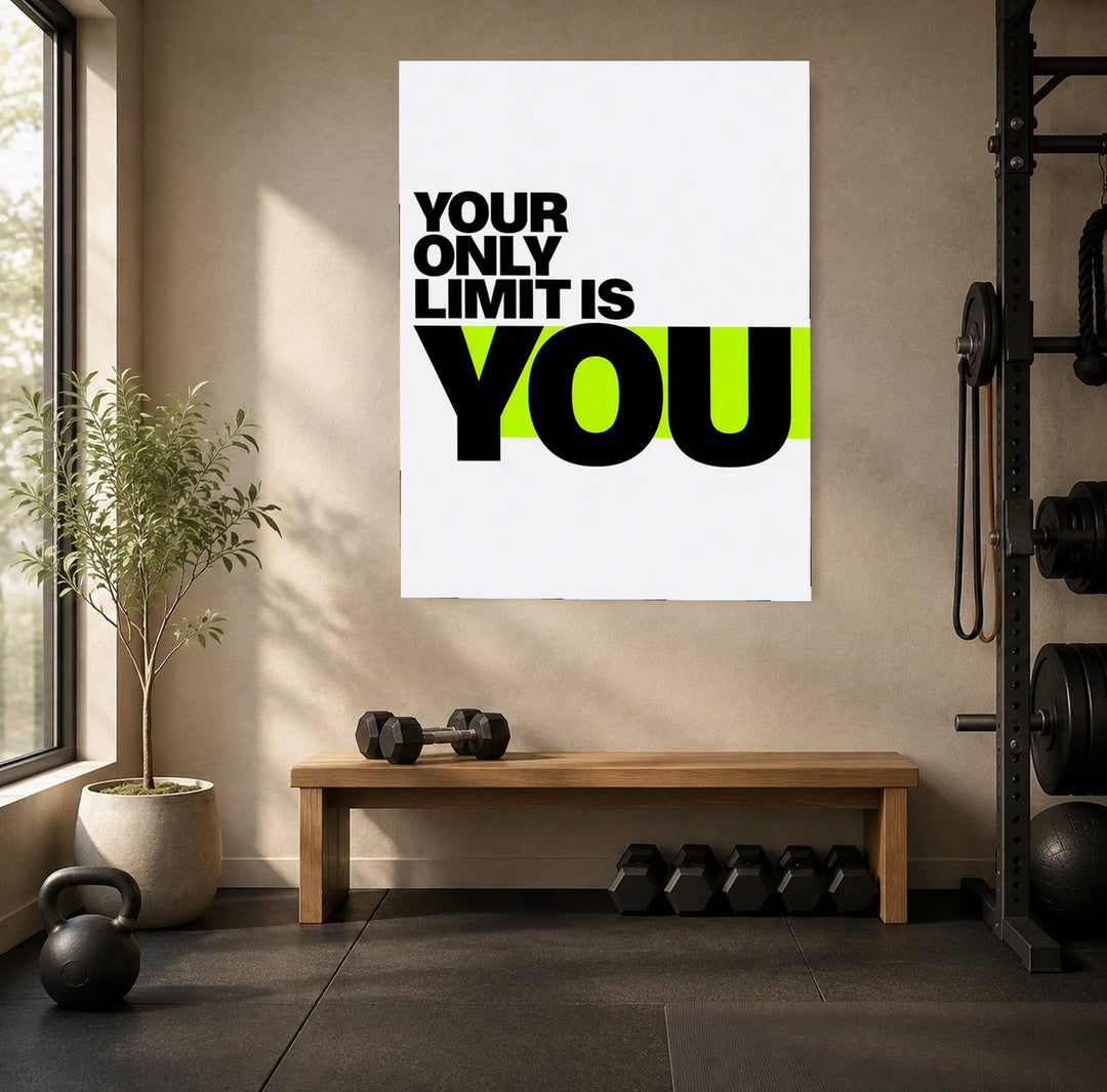 Your Only Limit Is You Neon Poster – Ohne Rahmen – Produktfoto