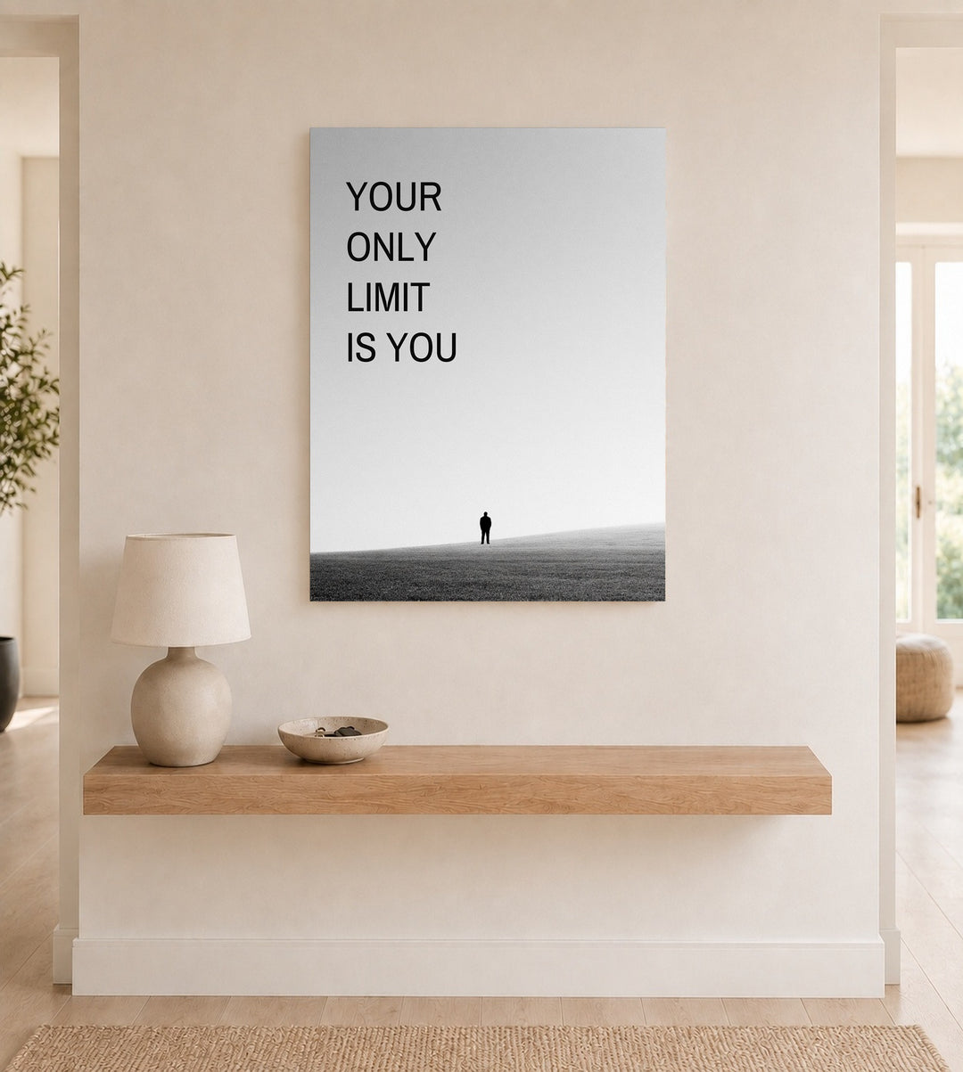 Your Only Limit Is You Silhouette Poster – Ohne Rahmen – Produktfoto