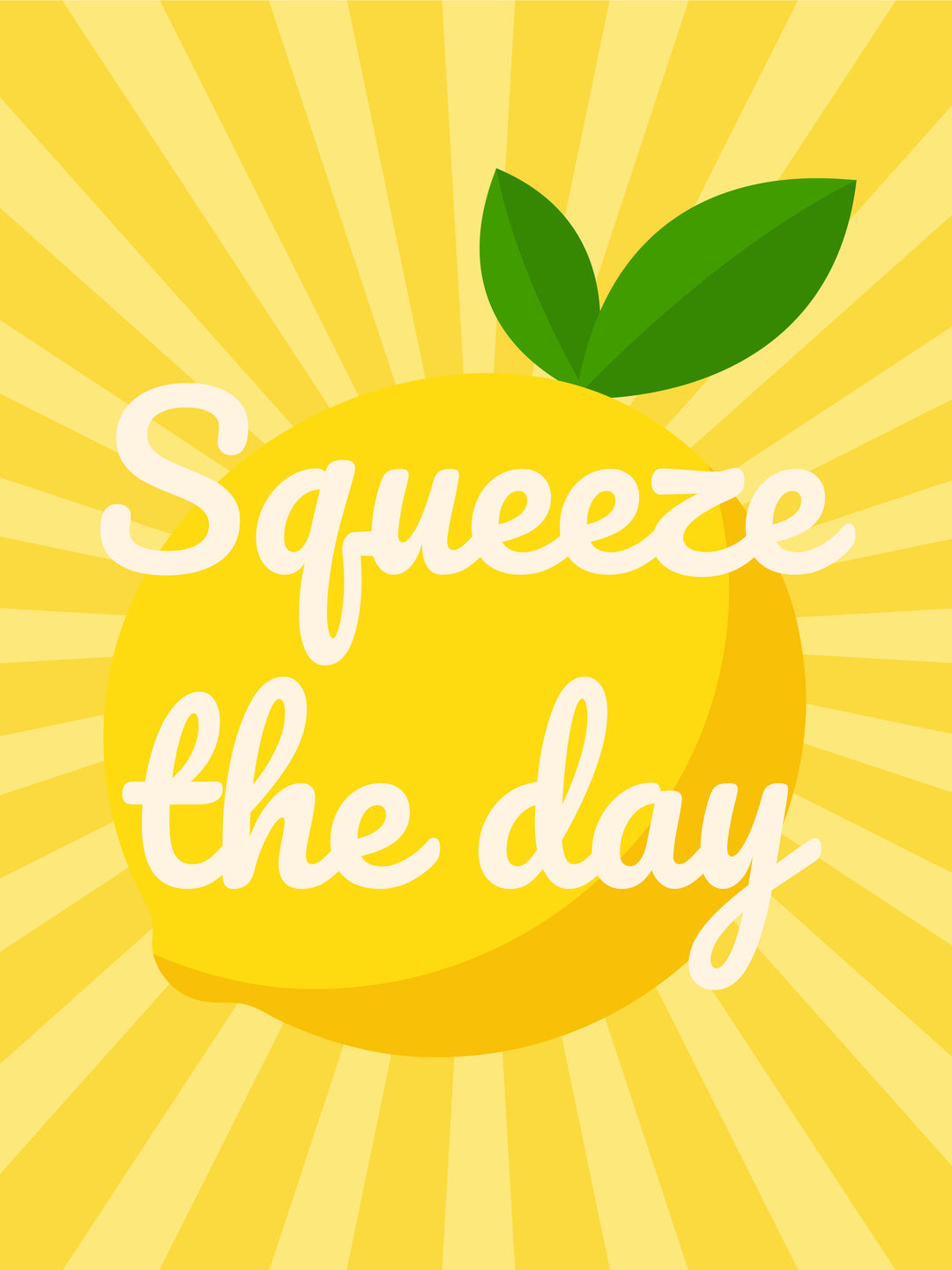Squeeze the Day Zitrone Dopamin – Wandkunst