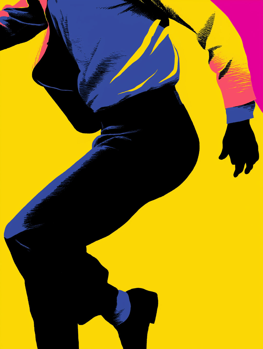Tanzender Mann Silhouette  – Wandkunst