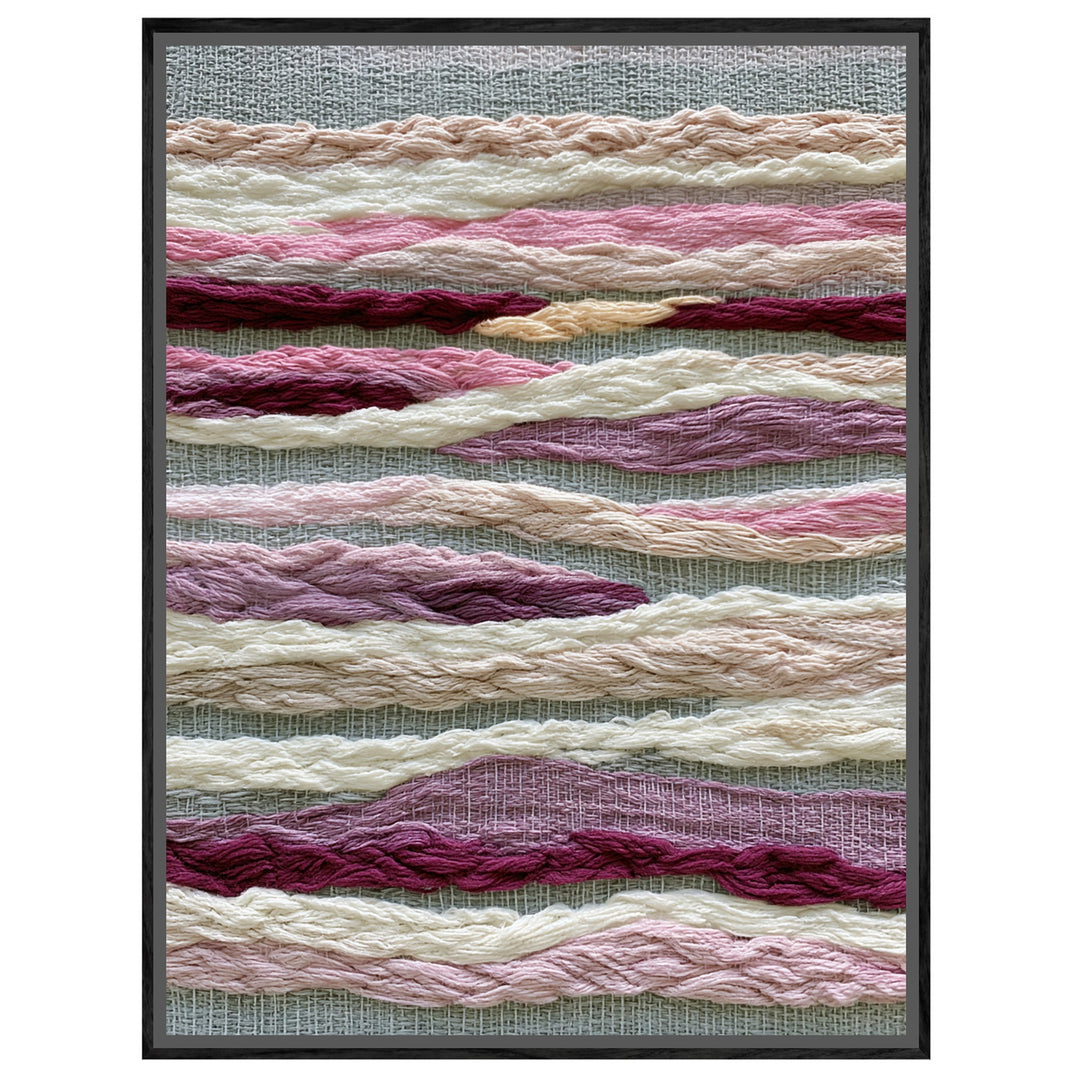 Abstrakte Wollwellen rosa Leinwandbild – Leinwandbild