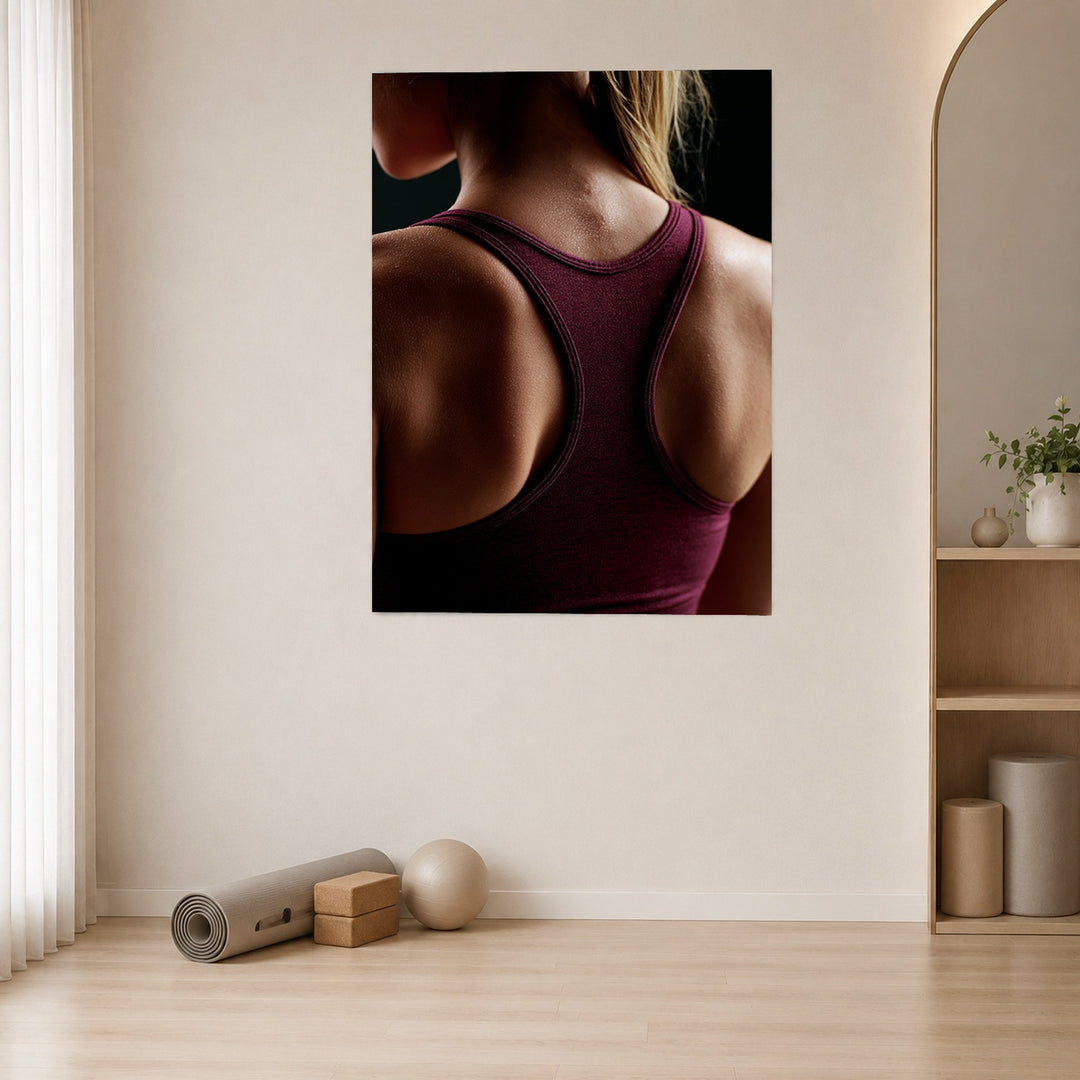 Sportlerin Rueckenansicht Poster – Ohne Rahmen – Produktfoto