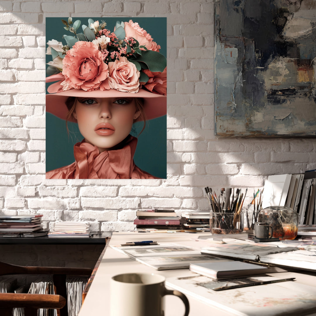 Blumen der Eleganz Leinwand Trends – Leinwand auf Holzrahmen – Ansicht 3