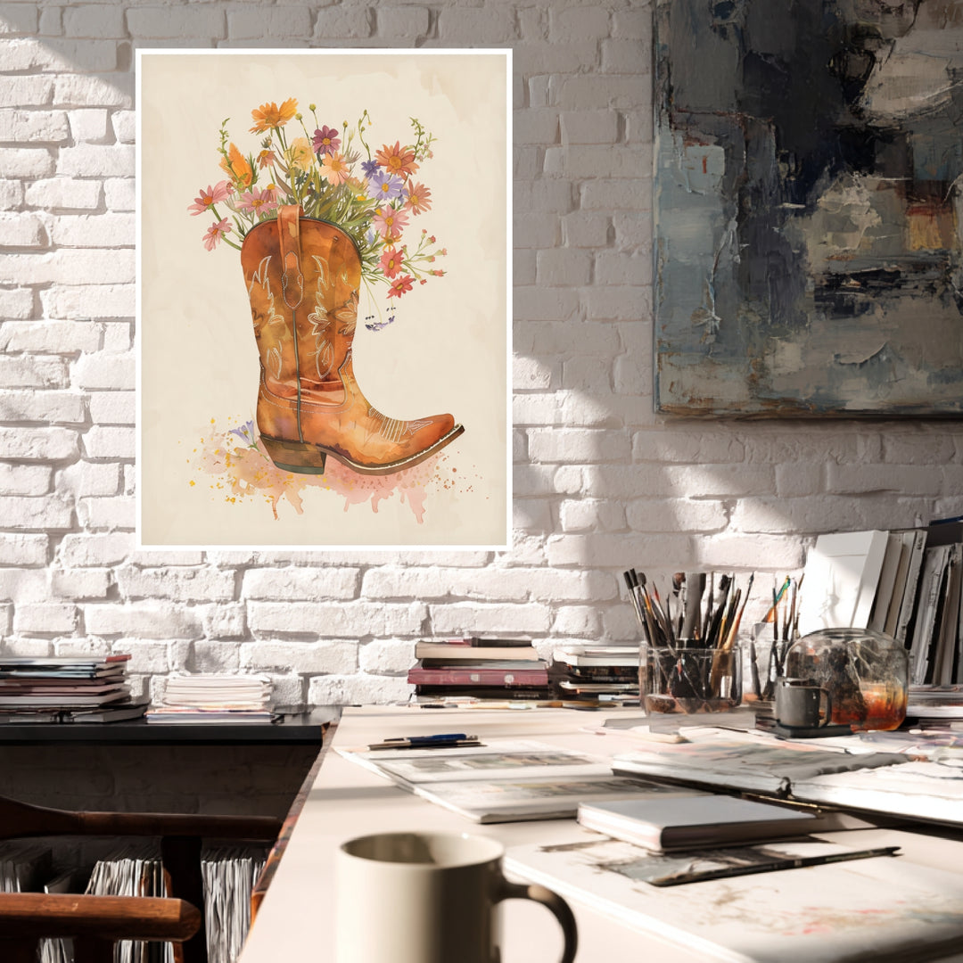 Blumencowboy Poster Trends – mattes Kunstdruck-Papier – Ansicht 4