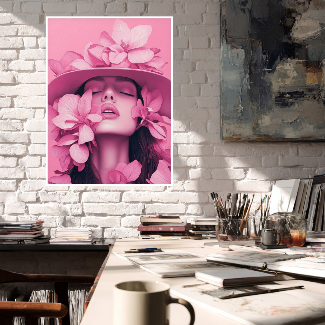 Blumentraum im Rosa Poster Trends – mattes Kunstdruck-Papier – Ansicht 4