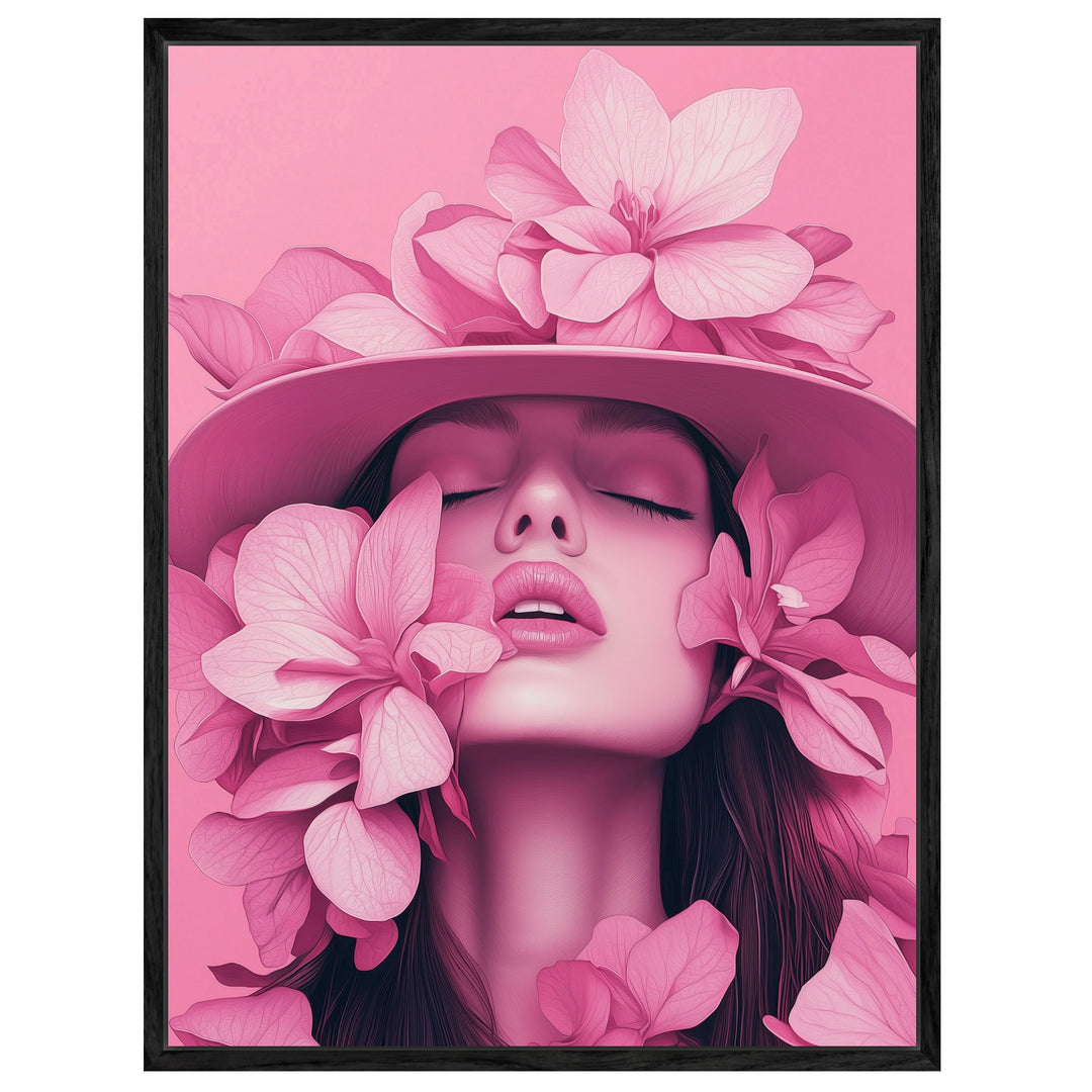 Blumentraum im Rosa Leinwand Trends – Leinwand auf Holzrahmen – Ansicht 4