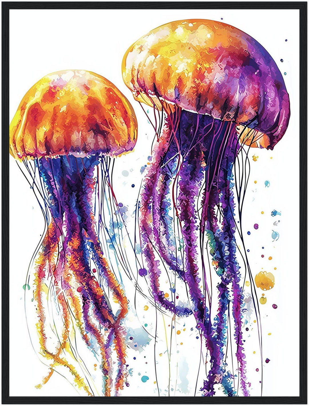Bunte Quallen im Wasser Poster Trends – mattes Kunstdruck-Papier – Ansicht 5