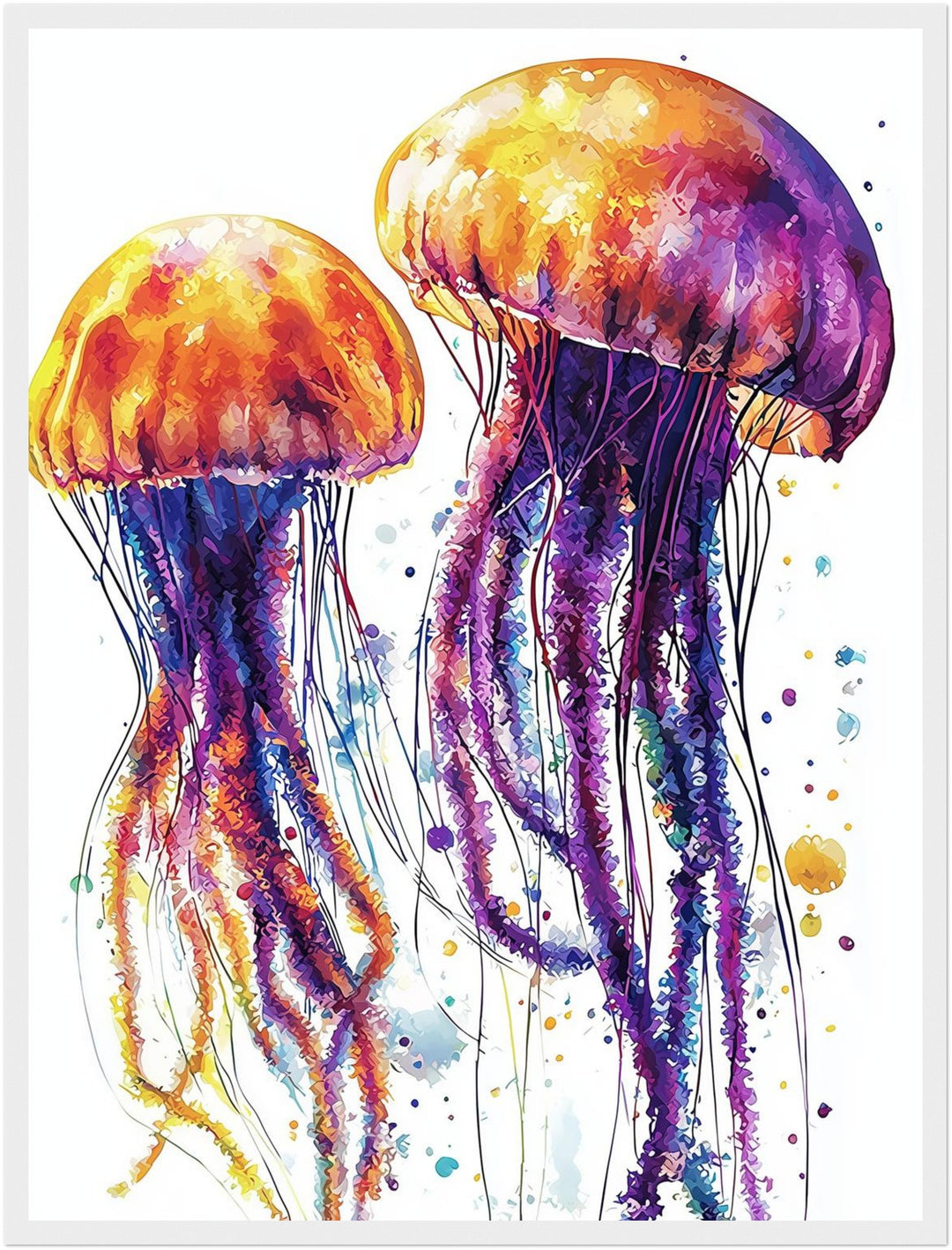 Bunte Quallen im Wasser Poster Trends – mattes Kunstdruck-Papier – Ansicht 6