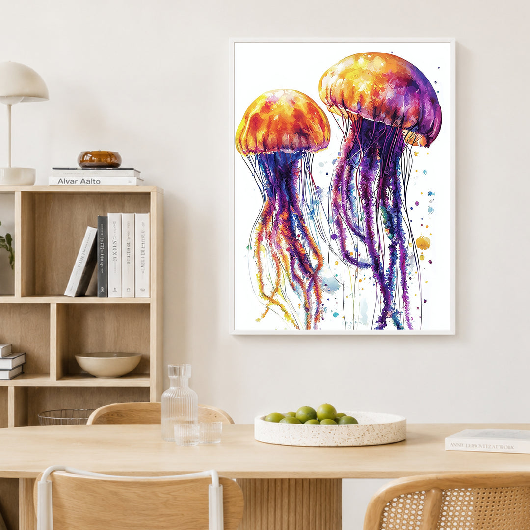 Bunte Quallen im Wasser Poster Trends – mattes Kunstdruck-Papier – Ansicht 4
