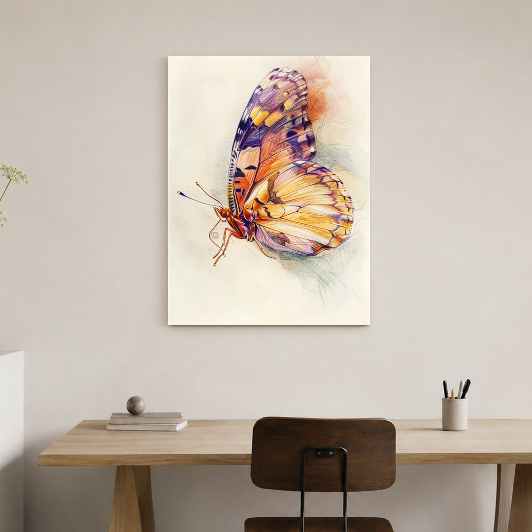 Bunter Schmetterling Illustration Poster Trends – mattes Kunstdruck-Papier – Ansicht 3