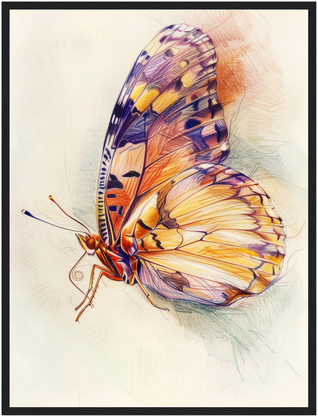 Bunter Schmetterling Illustration Poster Trends – mattes Kunstdruck-Papier – Ansicht 5
