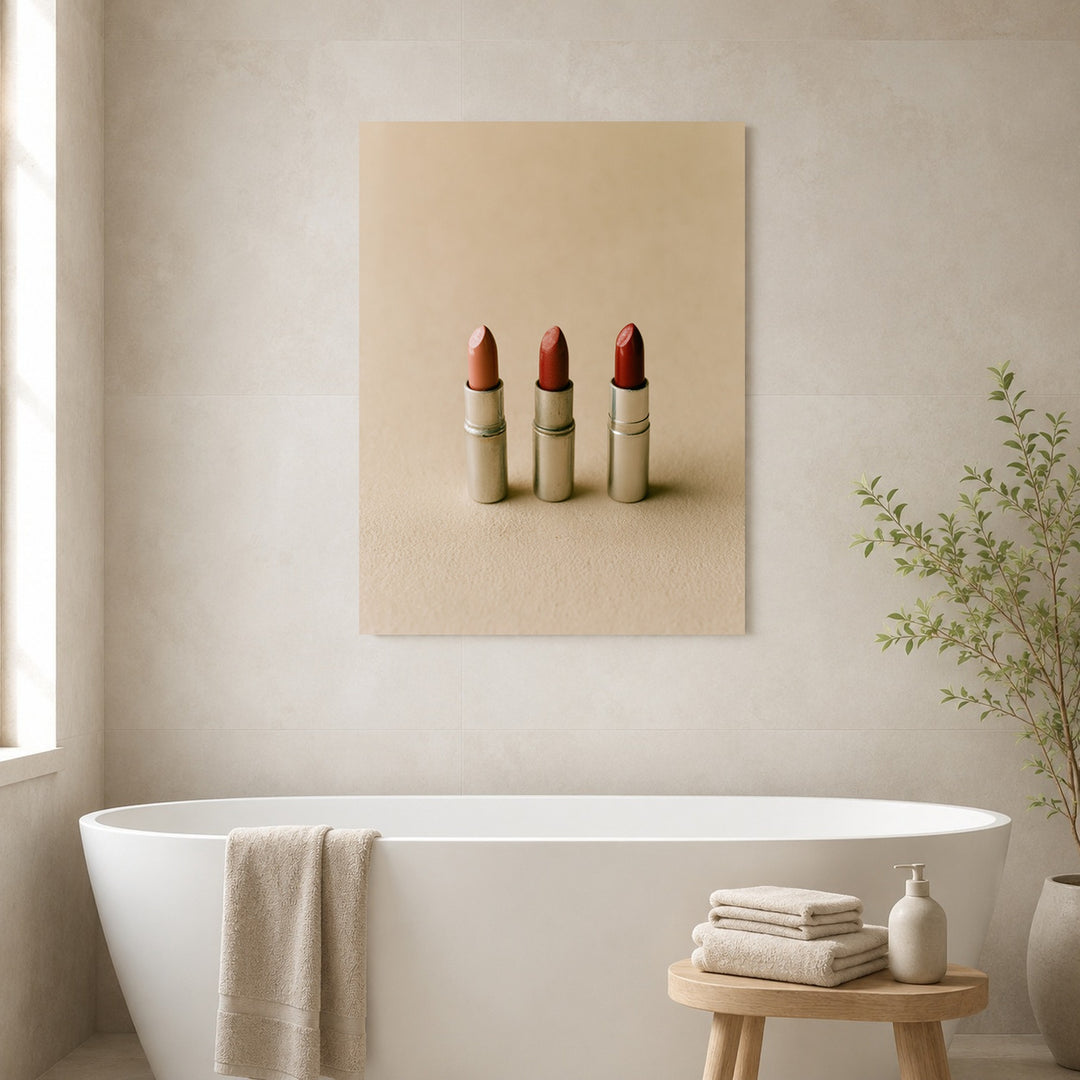 Drei Lippenstifte Nude Poster – Ohne Rahmen – Produktfoto