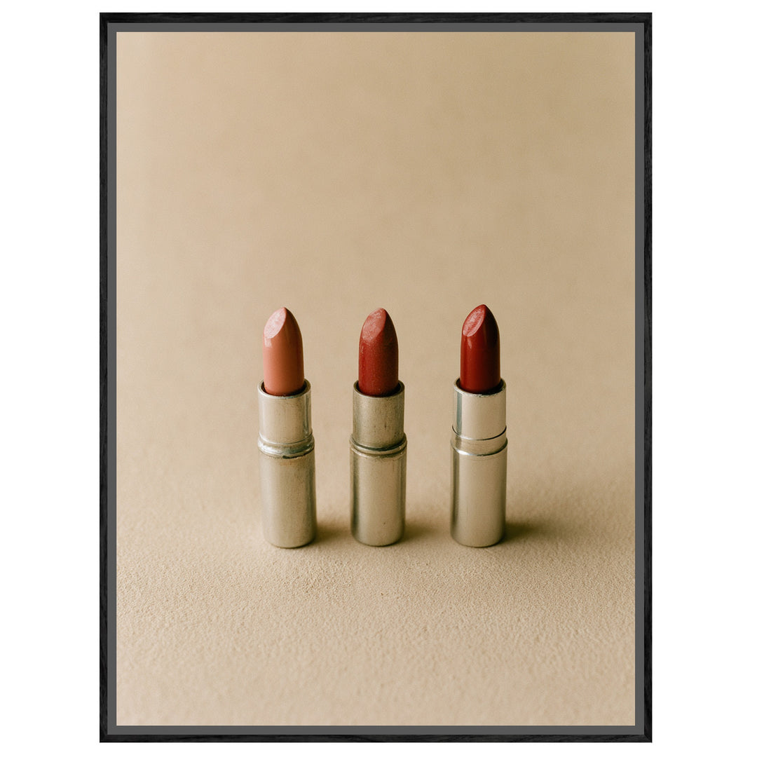 Drei Lippenstifte Nude Leinwandbild – Leinwandbild