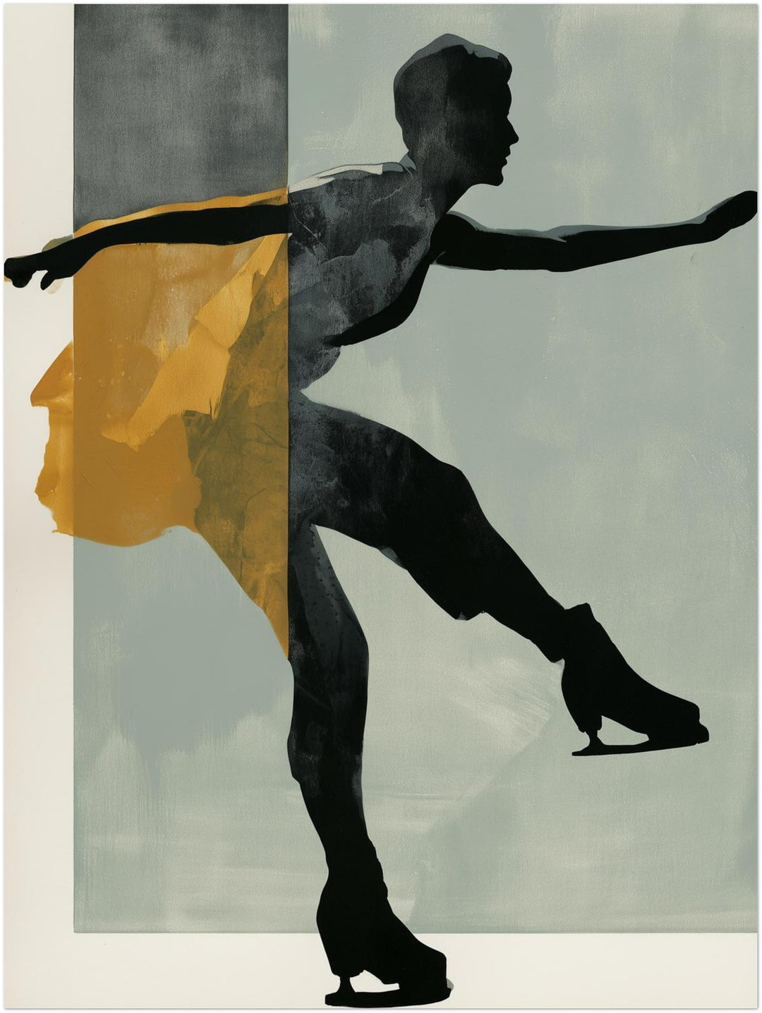 Eiskunstlauf Silhouette Poster – Ohne Rahmen – Produktfoto