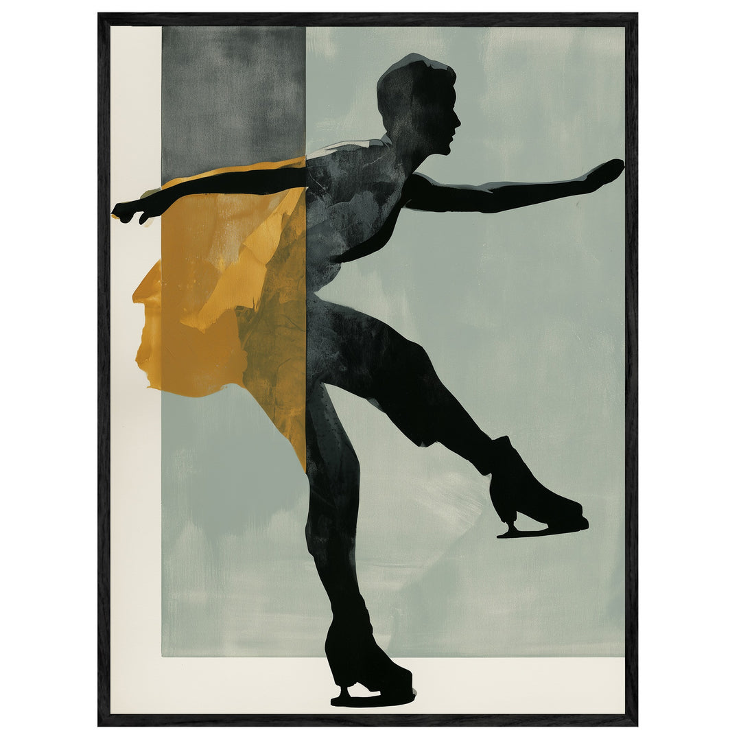 Eiskunstlauf Silhouette Leinwandbild – Leinwandbild