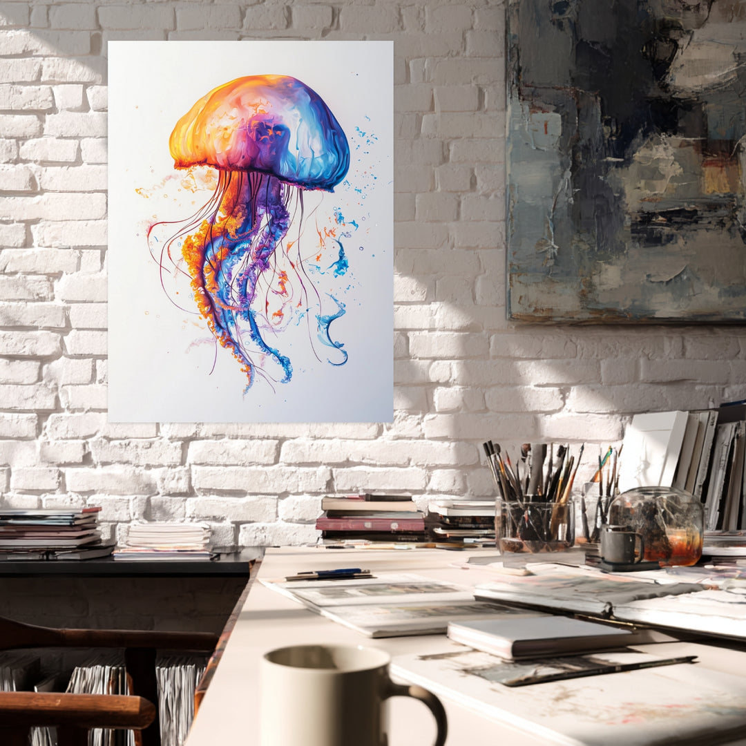 Farbenspiel der Meereswelt Poster Trends – mattes Kunstdruck-Papier – Ansicht 3