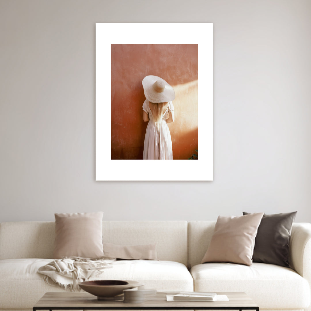 Frau im Sonnenlicht Poster – Ohne Rahmen – Produktfoto
