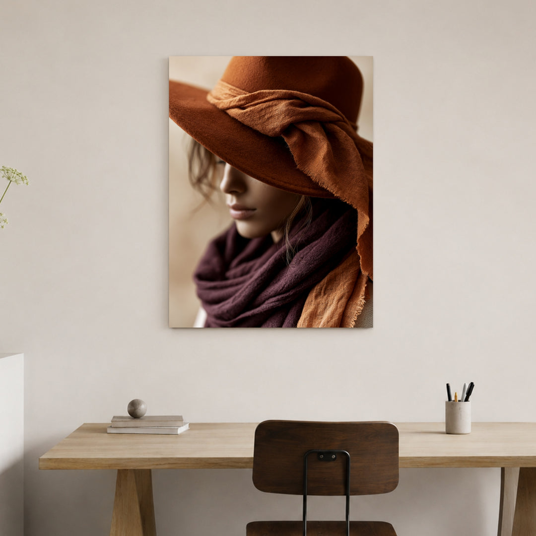 Frau im Herbstlicht Poster – Ohne Rahmen – Produktfoto