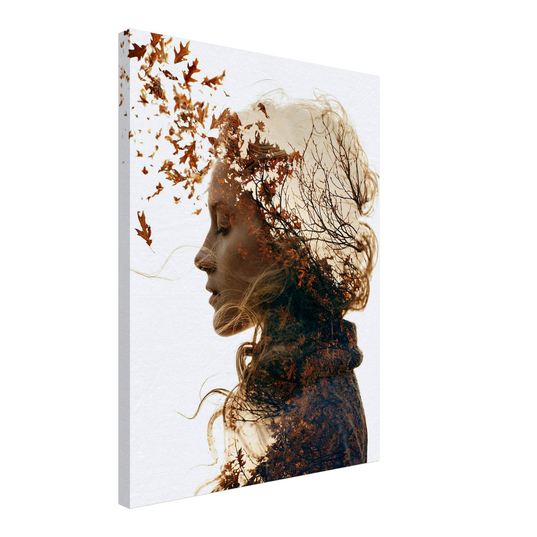 Herbststurm im Porträt Leinwandbild – Schräge Ansicht – Produktfoto