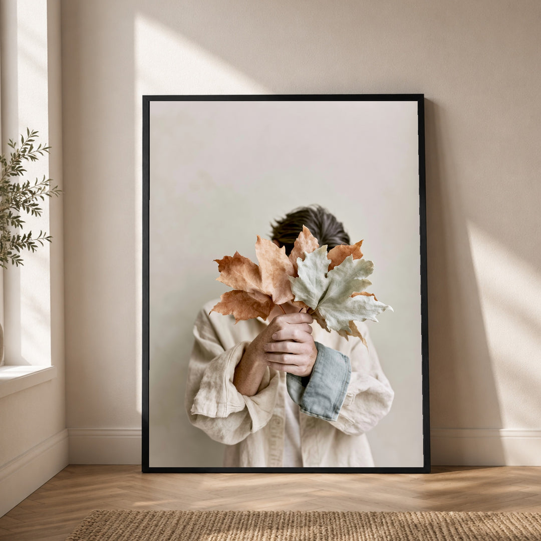 Herbststurm im Porträt Poster – Schwarzer Rahmen – Produktfoto