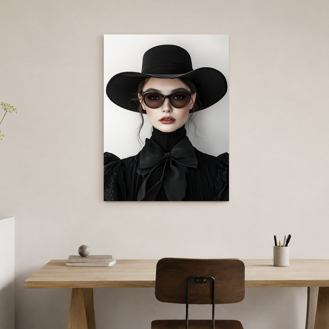 Frau mit Hut Leinwand Trends – Leinwand auf Holzrahmen – Ansicht 4