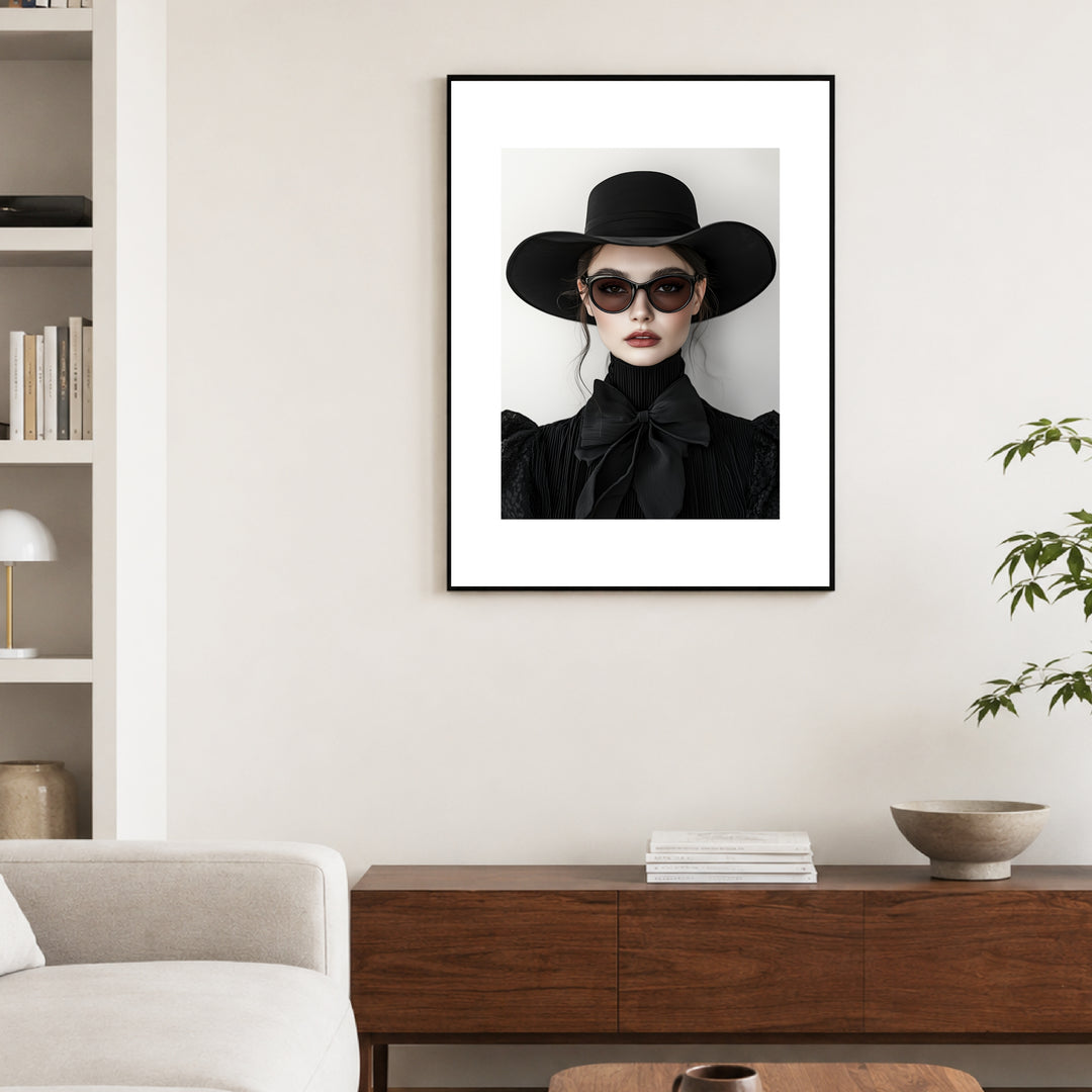 Frau mit Hut Poster Trends – mattes Kunstdruck-Papier – Ansicht 2
