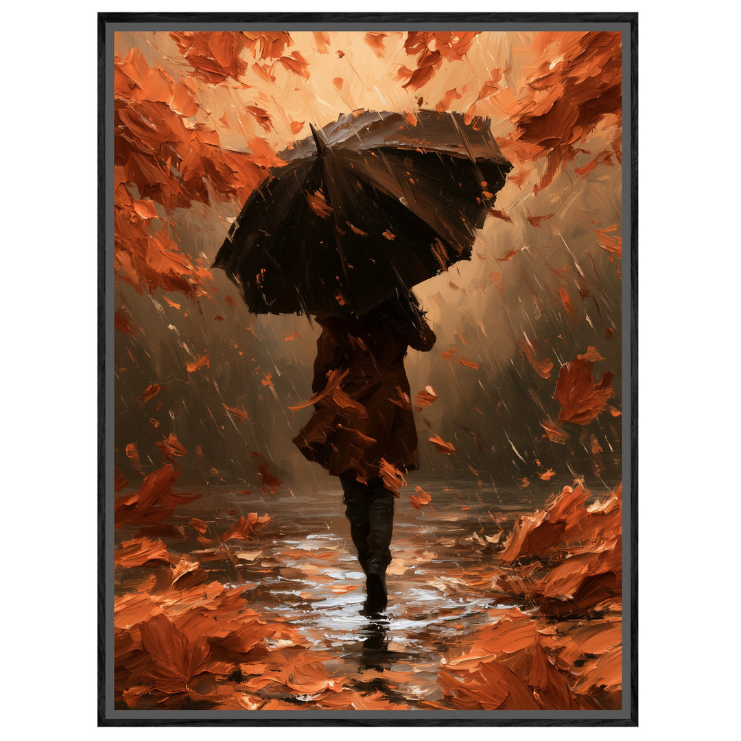 Herbststurm im Regen Leinwandbild – Leinwandbild